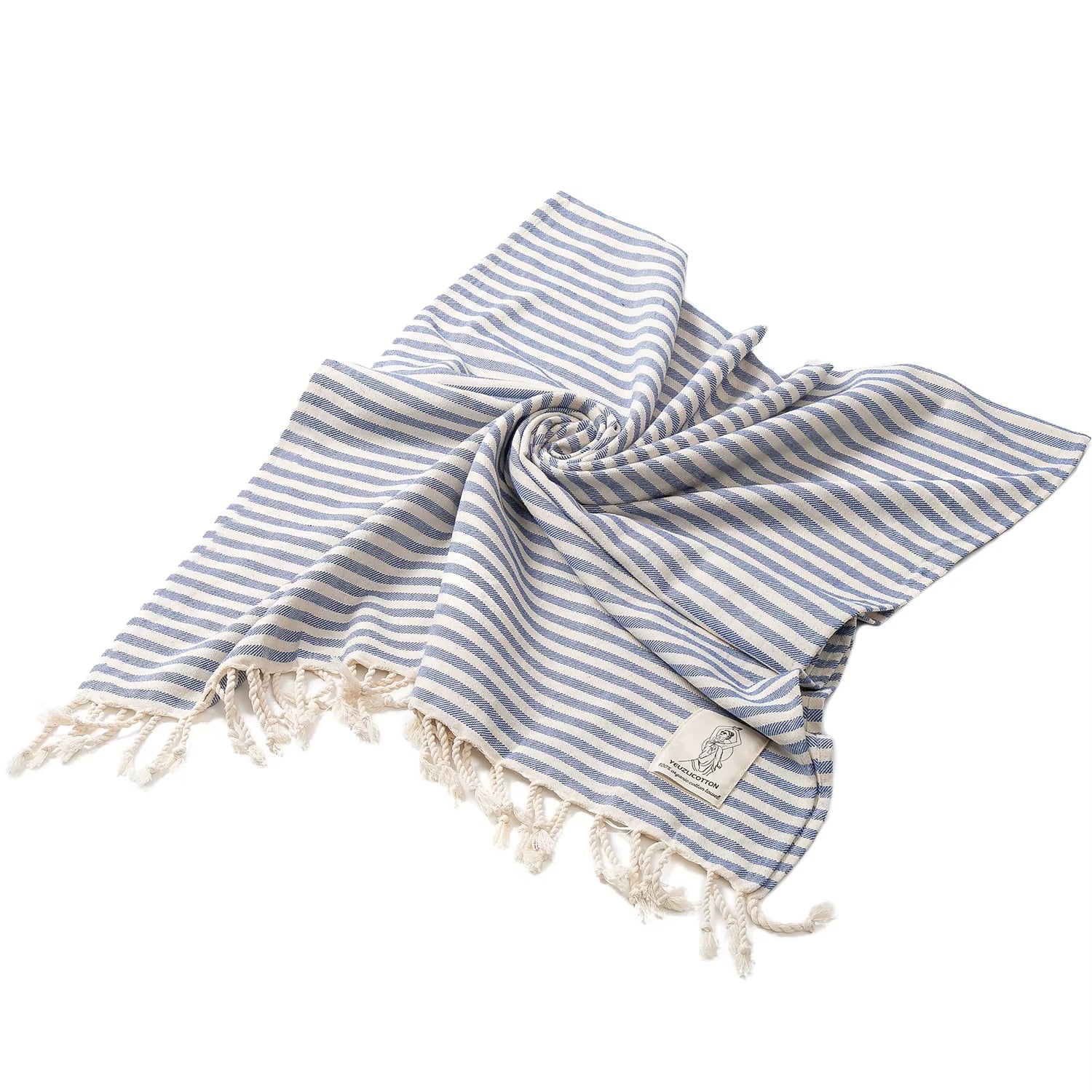 YEUZLICOTTON Hot Sale Luxury Striped Tassel 100% Cotton Sauna Spa Bath Towel for Home 100*180CM Travel Turkish Large Beach Towel - Puck's