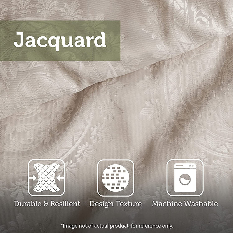Tesla Cozy Comforter Set Jacquard Damask Medallion Design - All Season down Alternative Bedding, Shams, Bedskirt, Decorative Pillows, Queen, Silver 6 Piece - Puck's