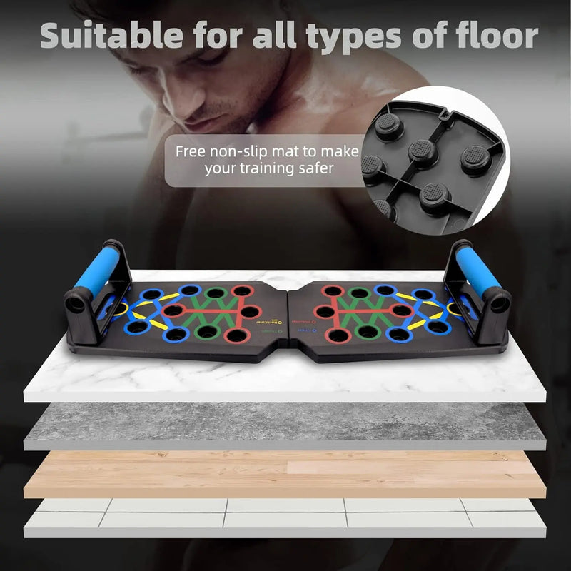 28 in 1 Push up Rack Board System Fitness Workout Train Home Gym Exercise Stands - Puck's