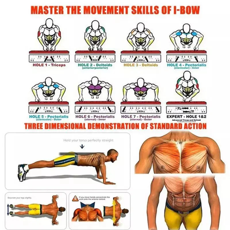 28 in 1 Push up Rack Board System Fitness Workout Train Home Gym Exercise Stands - Puck's