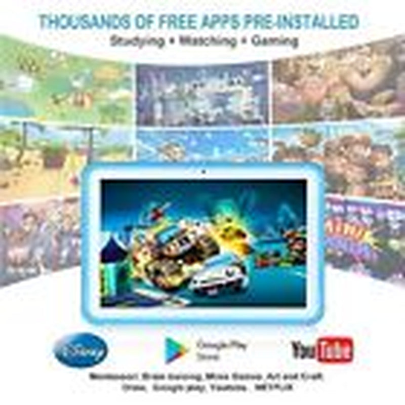 Kids Tablet, Android Tablet for Kids 10.1 Inches, 64GB Kids Tablet with Blue - Puck's