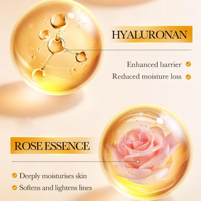 Retinol Skin Care Set, anti Aging Skin Care Routine Kit with Hyaluronic Acid, Rose Essence, Firm Skin, Smooth Wrinkle, Face Care Set with Face Cream, Serum, Eye Cream, Toner, Cleanser - Puck's