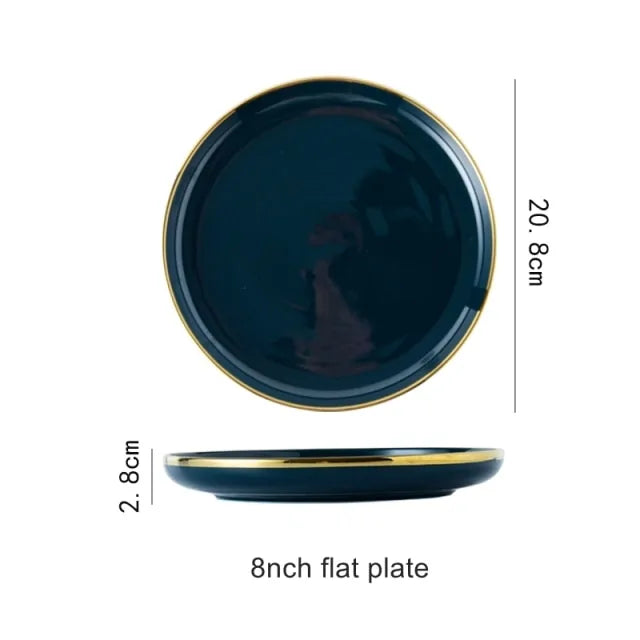 Blue Porcelain Dinner Plates - Puck's