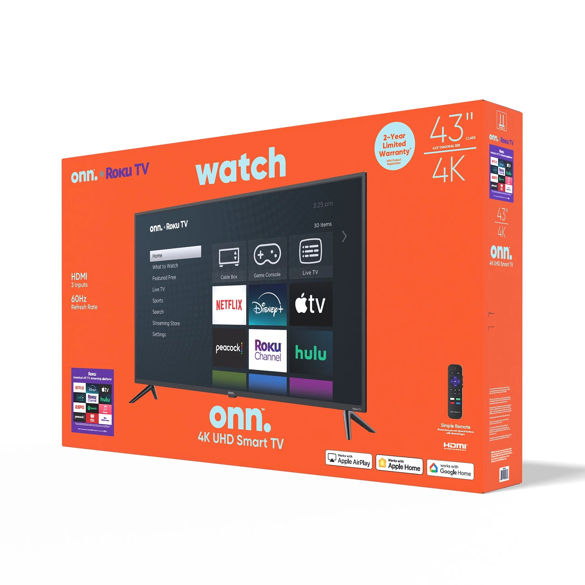 43” Class 4K UHD (2160P) LED Roku Smart Television HDR (100012584) - Puck's