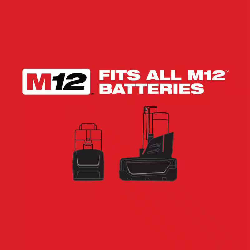 M12 12V Lithium-Ion Cordless 1/4 In. Hex Screwdriver Kit W/ Shockwaveimpact Duty Titanium Drill Bit Set (23-Piece) - Puck's
