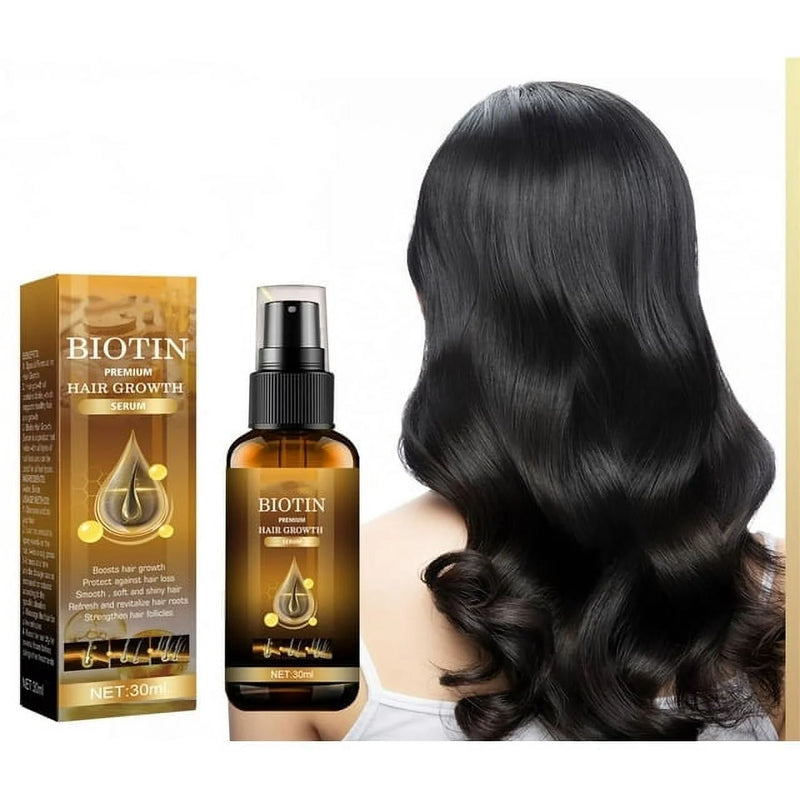 Biotin Hair Growth Spray, Biotin Hair Growth Serum, Biotin Thickening Herbal Serum, anti Hair Loss Serum for Women Men Hair Growth and Hair Loss - Puck's