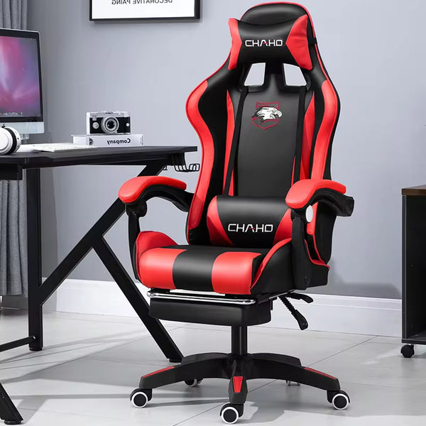 WCG Gaming Chair Computer Chair High-Quality Gaming Chair Leather Internet LOL Internet Cafe Racing Chair Office Chair Gamer New - Puck's