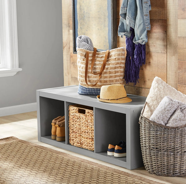 3-Cube Storage Organizer, Gray - Puck's