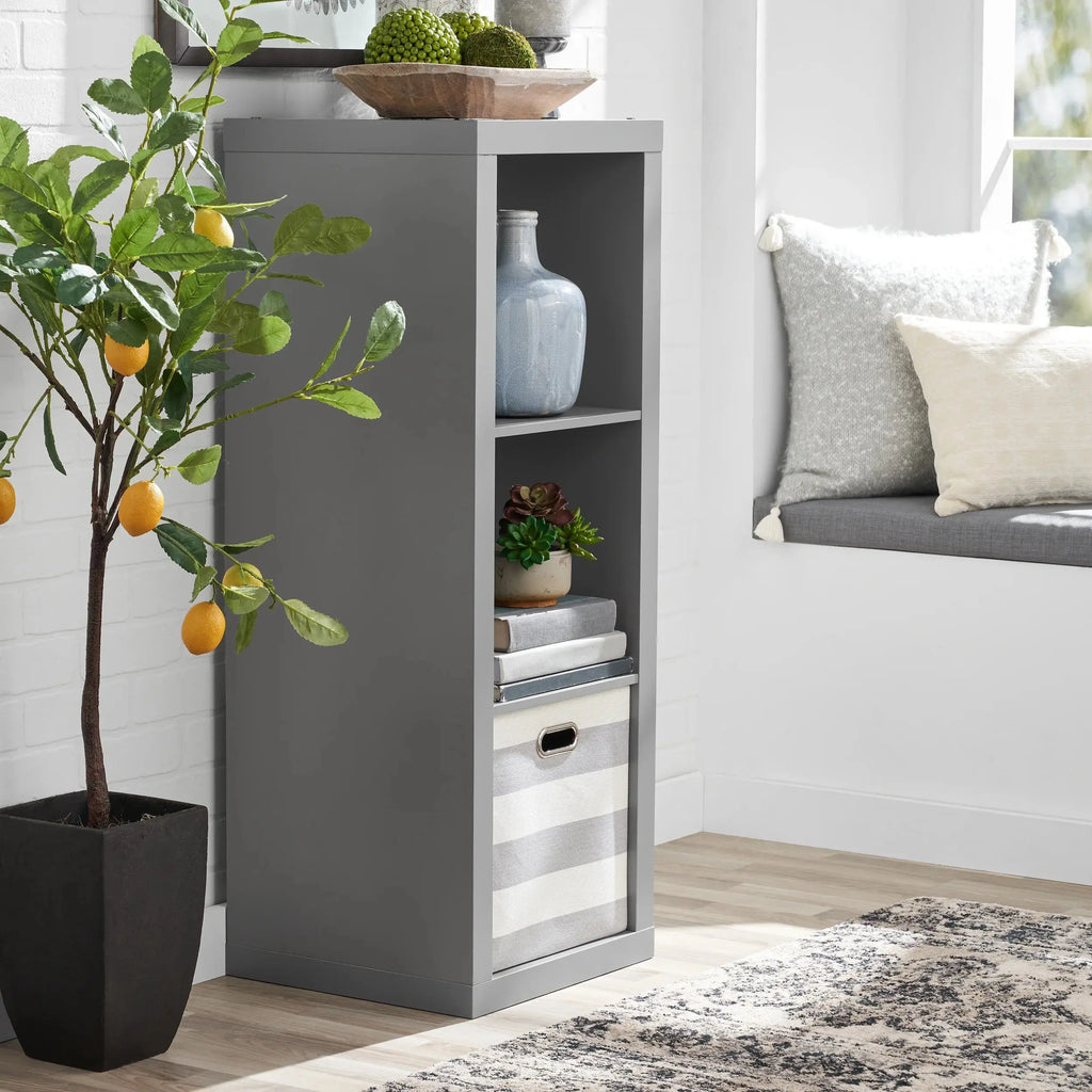 3-Cube Storage Organizer, Gray - Puck's