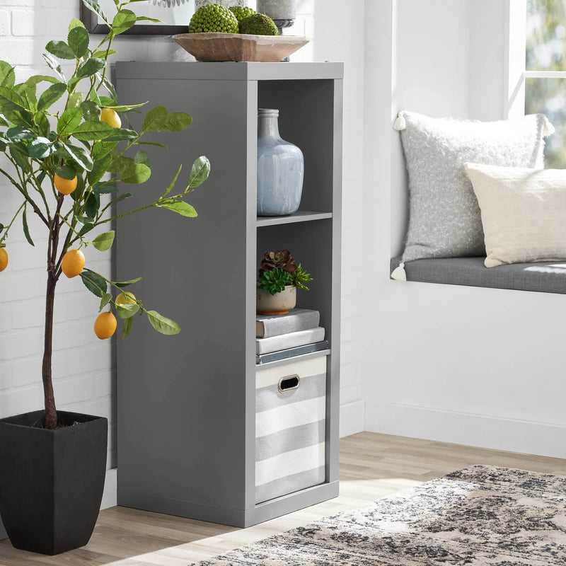 3-Cube Storage Organizer, Gray - Puck's