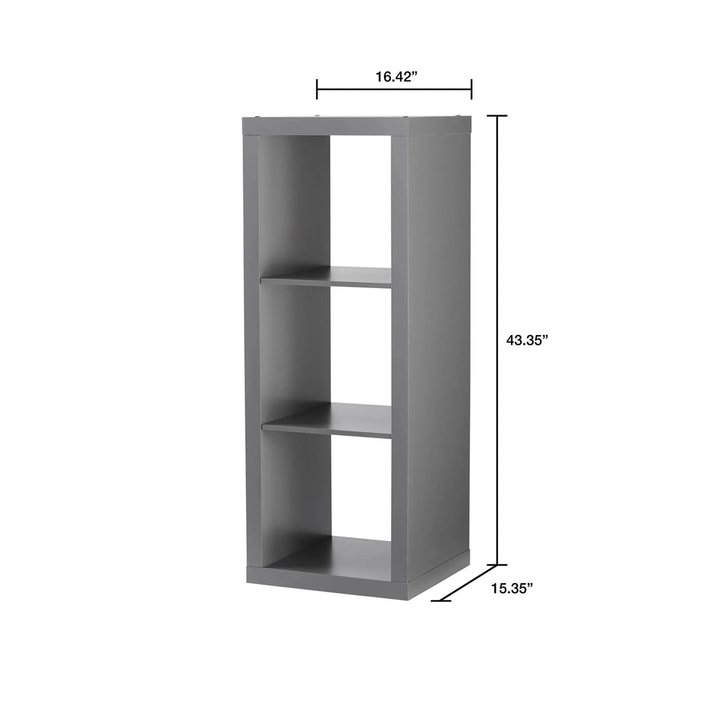 3-Cube Storage Organizer, Gray - Puck's