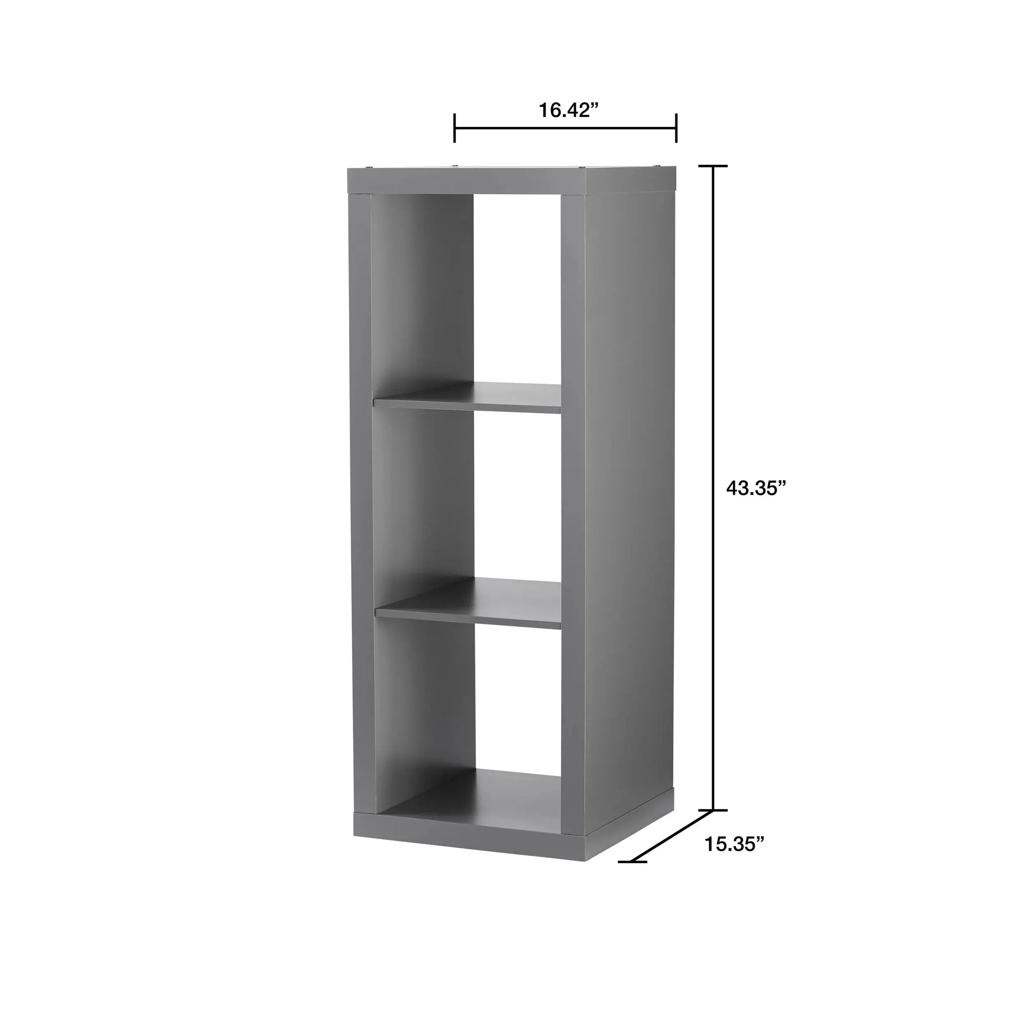 3-Cube Storage Organizer, Gray - Puck's