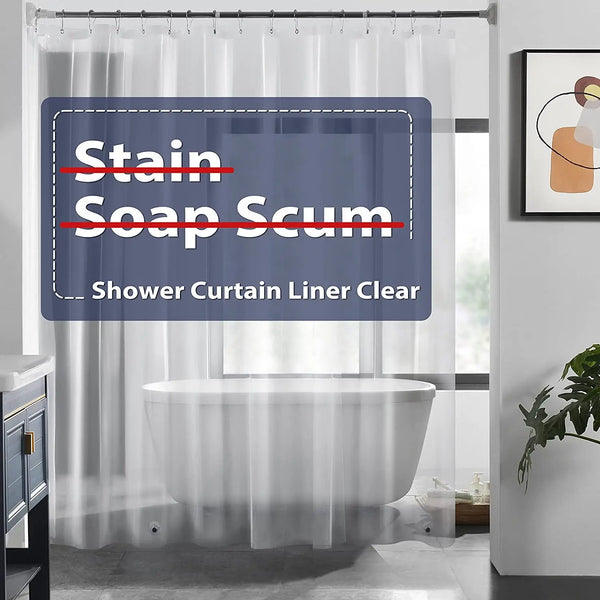 3 Pack Clear Shower Curtain Liners - 72" X 72" PEVA Lightweight 4G Shower Liners for Bathroom Shower (4G Clear,3Pcs) - Puck's