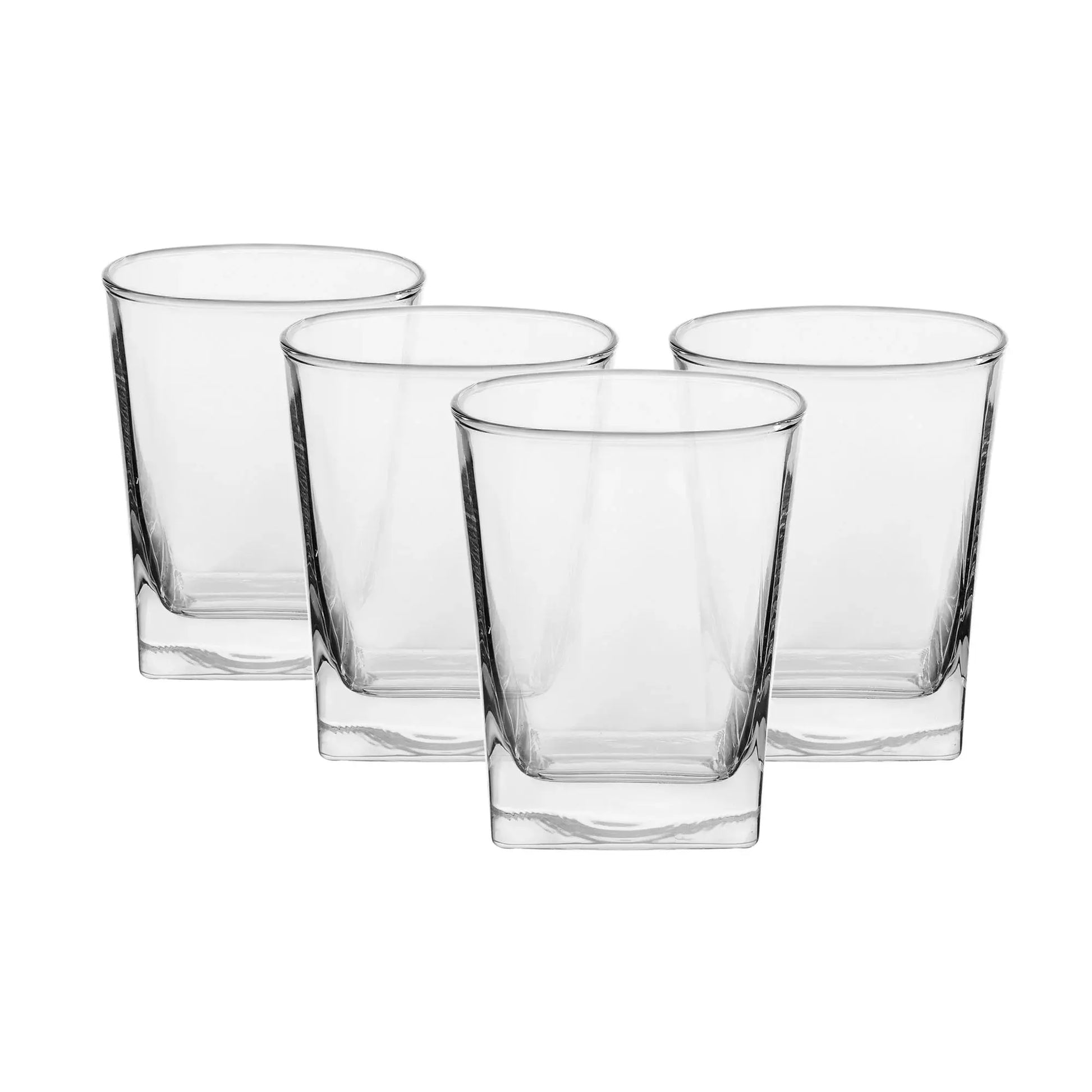 (3 Pack)  4-Piece Clear Drinkware Glasses - Puck's
