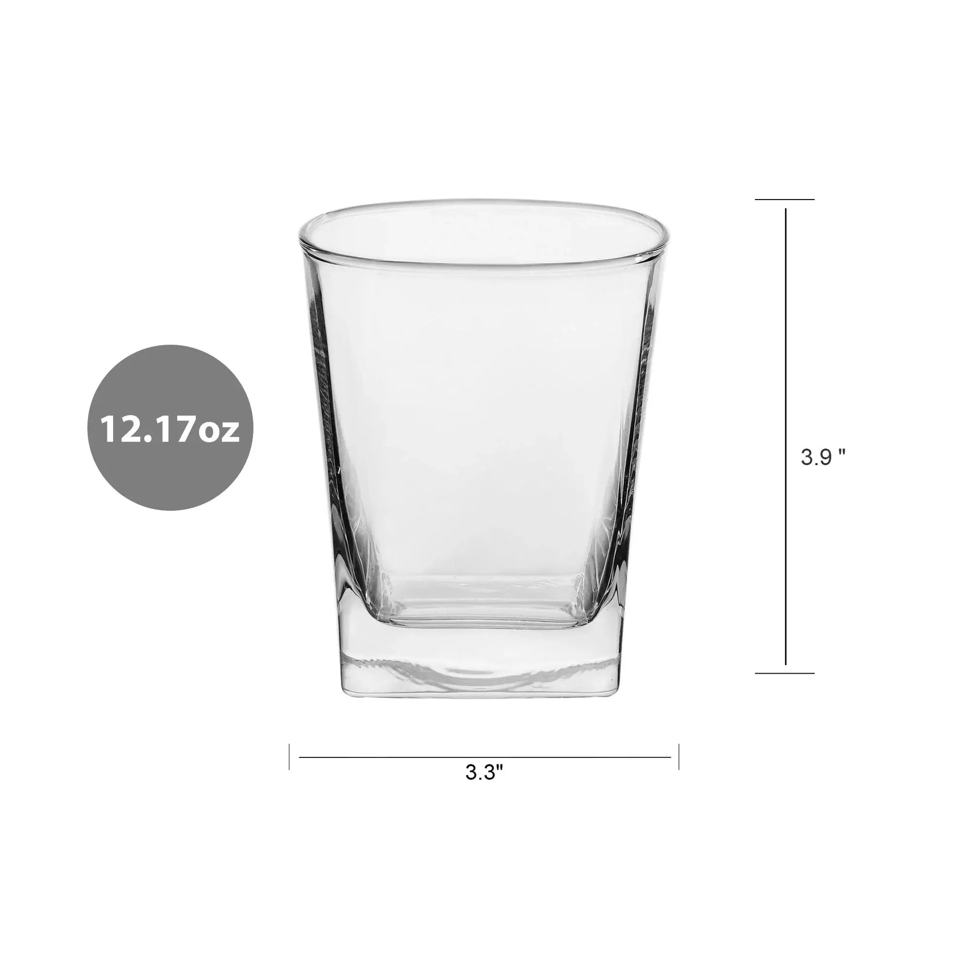 (3 Pack)  4-Piece Clear Drinkware Glasses - Puck's