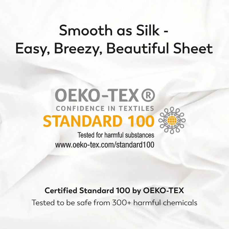 300 Thread Count Navy Cotton Sateen Bed Sheet Set, King - Puck's