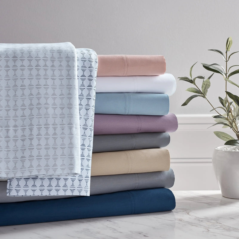 300 Thread Count Pink Cotton Sateen Bed Sheet Set, King - Puck's
