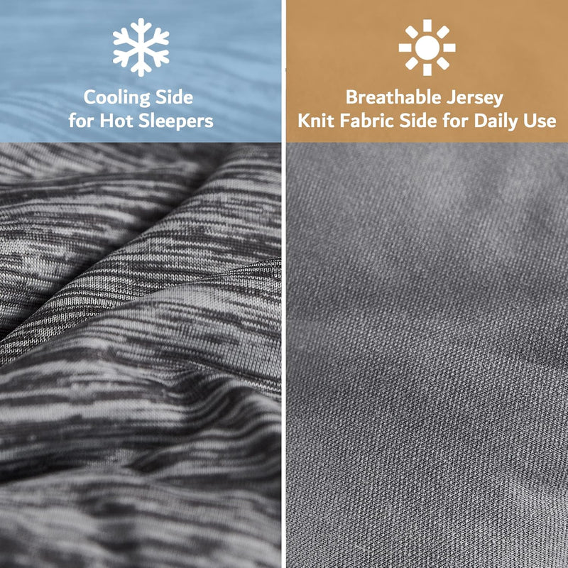 Grey King Comforter Set, 3 Pieces Reversible Cooling & Breathable Comforter, Lightweight All Season down Alternative Bedding Comforter Set (106"X90") - Puck's