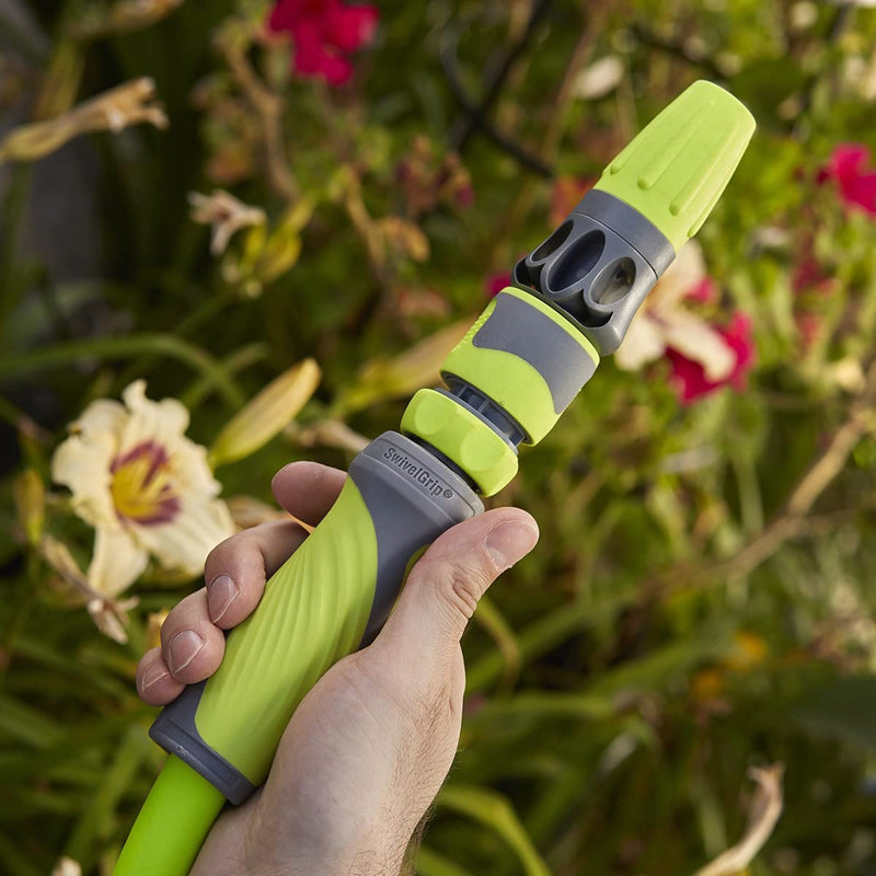 Garden Lead-In Hose with Swivelgrip, 5/8 In. X 10 Ft., Heavy Duty, Lightweight, Drinking Water Safe, Zillagreen - HFZG510YWS-E - Puck's