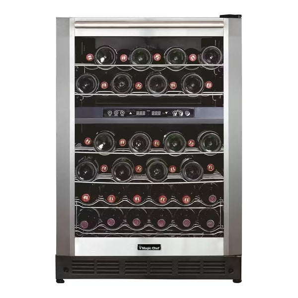 44 Bottle Dual Zone Wine Cooler in Stainless Steel - Puck's