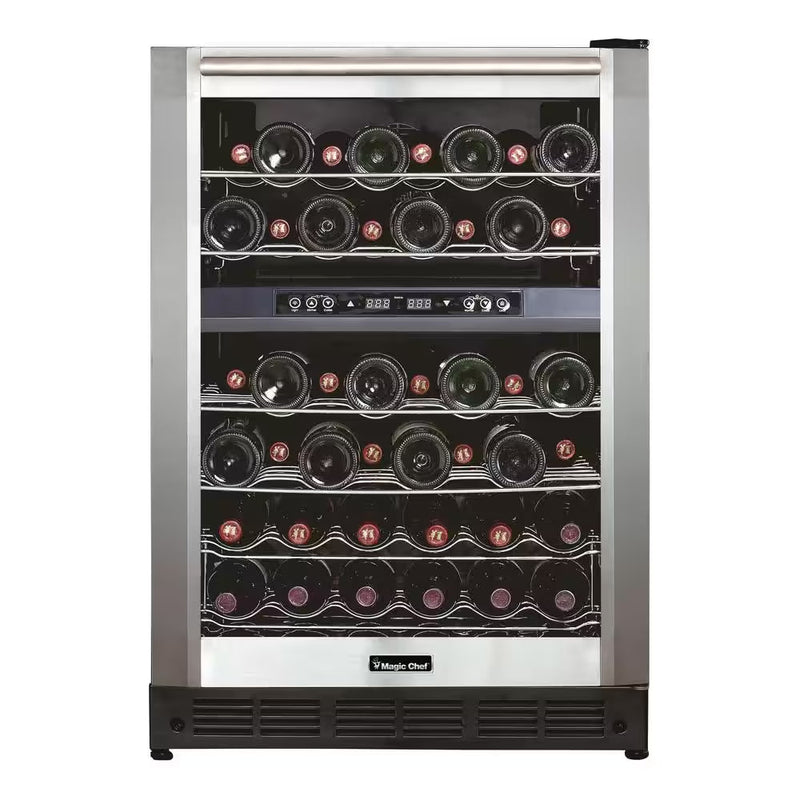 44 Bottle Dual Zone Wine Cooler in Stainless Steel - Puck's