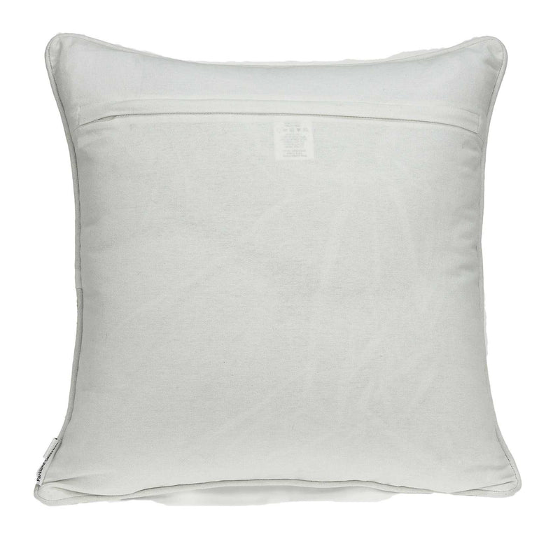 20" X 7" X 20" Traditional Gray And White Cotton Pillow Cover With Poly Insert-3