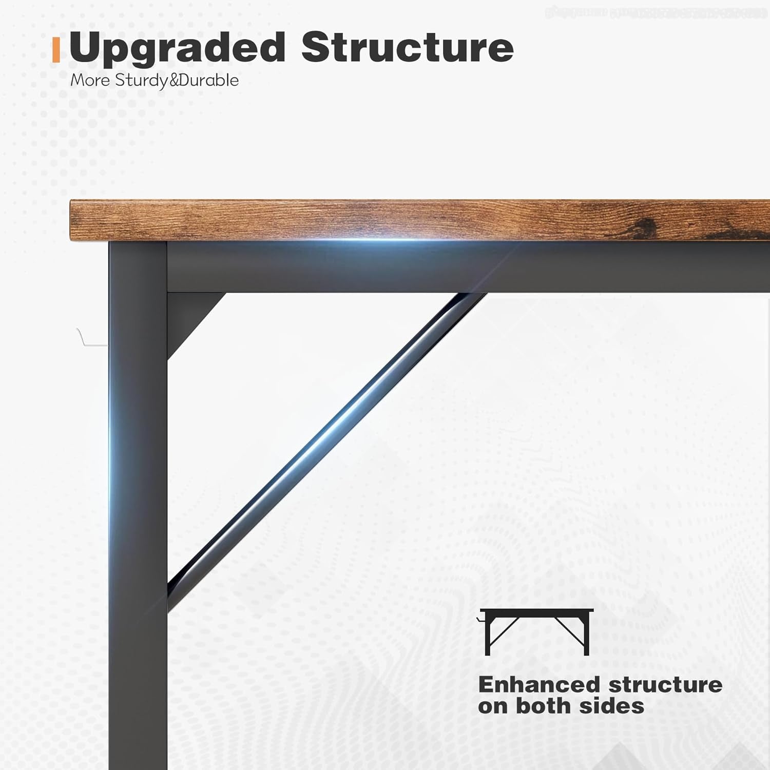 48 Inch Computer Desk, Wood Modern Simple PC Home Office Table with - Puck's