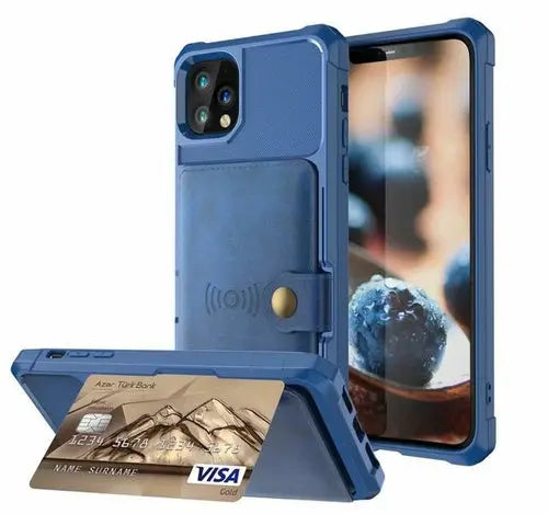 360 Protection Magnetic Leather Wallet Armor Case for iPhone - Puck's