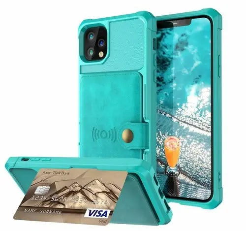 360 Protection Magnetic Leather Wallet Armor Case for iPhone - Puck's