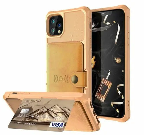 360 Protection Magnetic Leather Wallet Armor Case for iPhone - Puck's