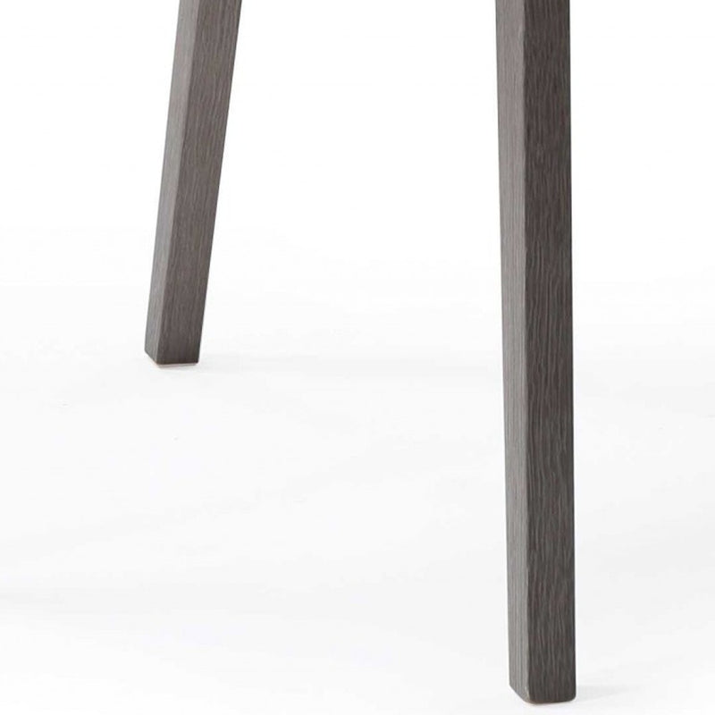 Set of Two White and Gray Upholstered Faux Leather Dining Side Chairs-5