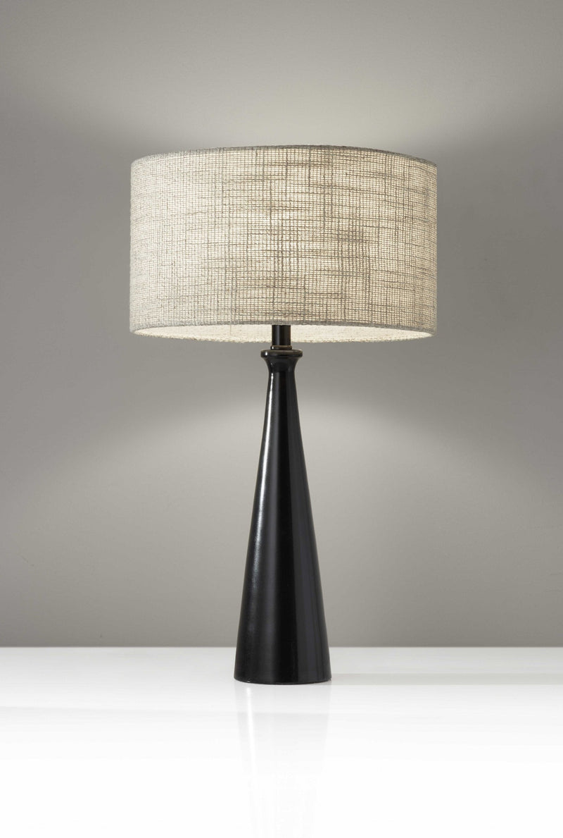 Black Metal Tapered Base Table Lamp - Puck's