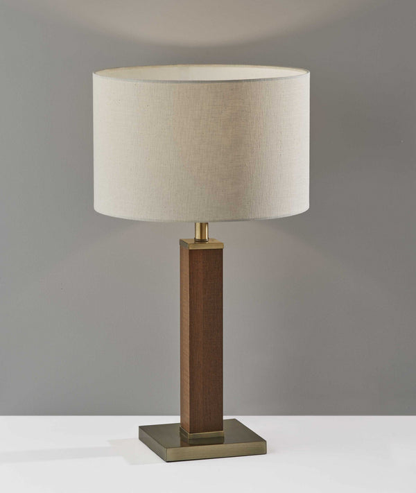 Black Wood Monument Table Lamp - Puck's