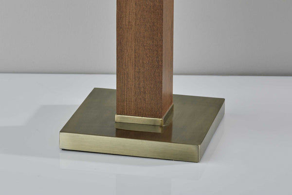 Black Wood Monument Table Lamp - Puck's