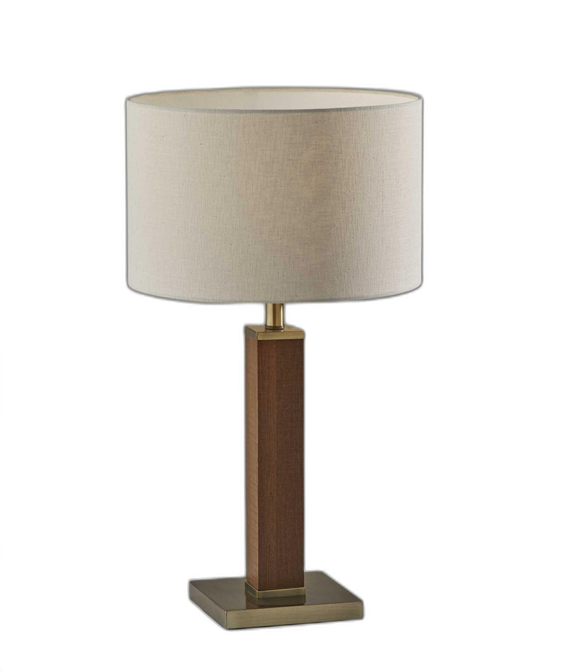 Black Wood Monument Table Lamp - Puck's