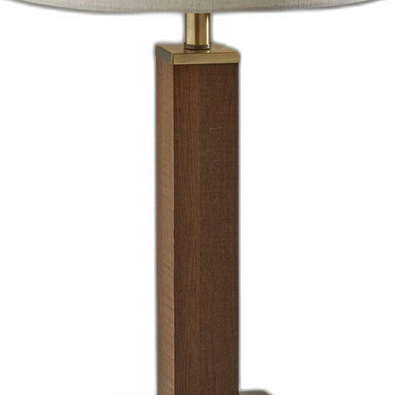 Black Wood Monument Table Lamp - Puck's