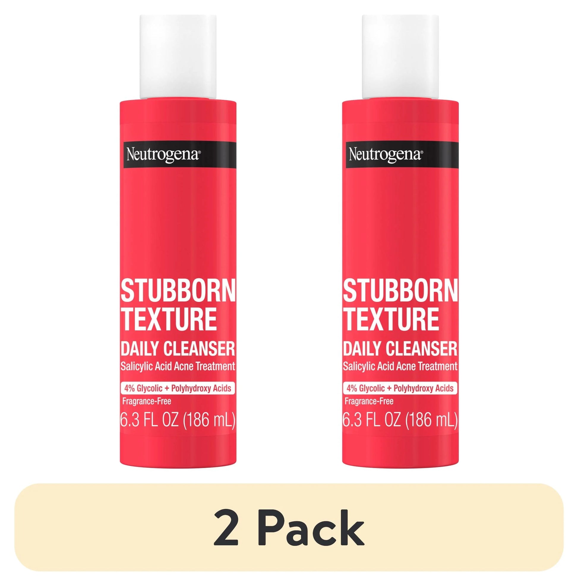 (2 Pack)  Stubborn Texture Daily Acne Facial Cleanser, 6.3 Fl. Oz - Puck's