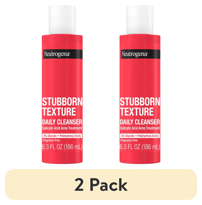 (2 Pack)  Stubborn Texture Daily Acne Facial Cleanser, 6.3 Fl. Oz - Puck's