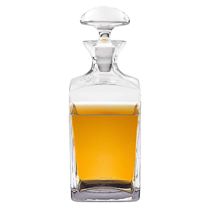 Mouth Blown European Crystal Scotch or Whiskey Decanter 34 oz - Puck's