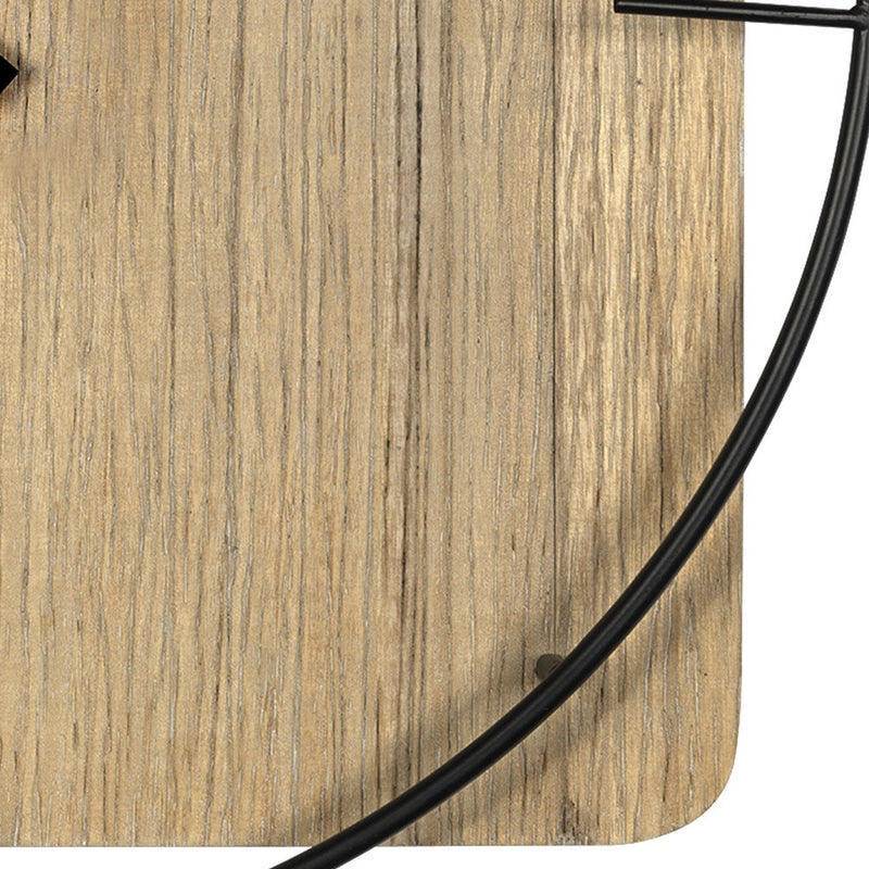 27" Novelty Brown And Black Wood Analog Wall Clock-3