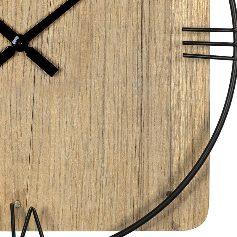 27" Novelty Brown And Black Wood Analog Wall Clock-4