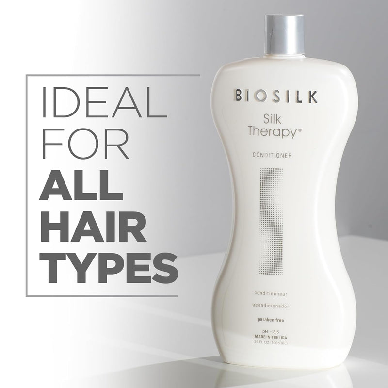 Silk Therapy Conditioner, Moisturizes & Conditions Hair for Incredible Shine, Sulfate, Paraben, & Cruelty-Free, 34 Oz - Puck's