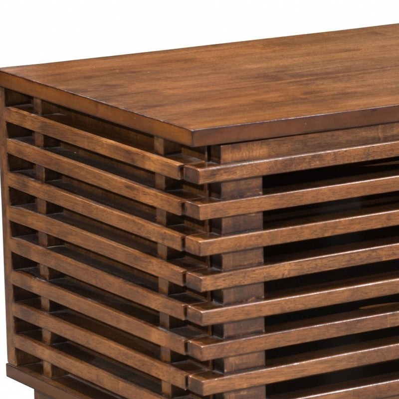 35" Brown Enclosed Storage Entertainment Center-5