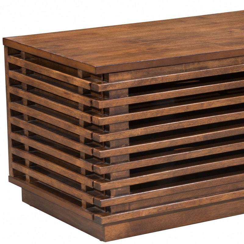 35" Brown Enclosed Storage Entertainment Center-6