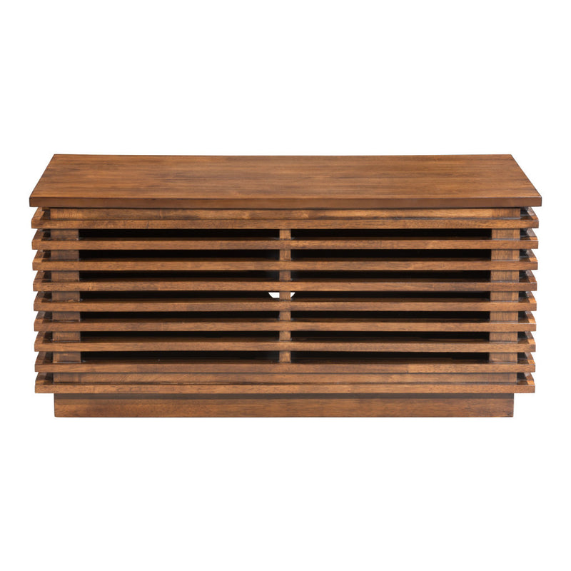 35" Brown Enclosed Storage Entertainment Center-2