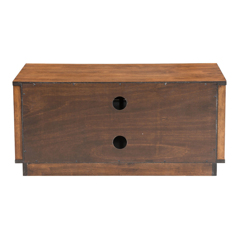 35" Brown Enclosed Storage Entertainment Center-3