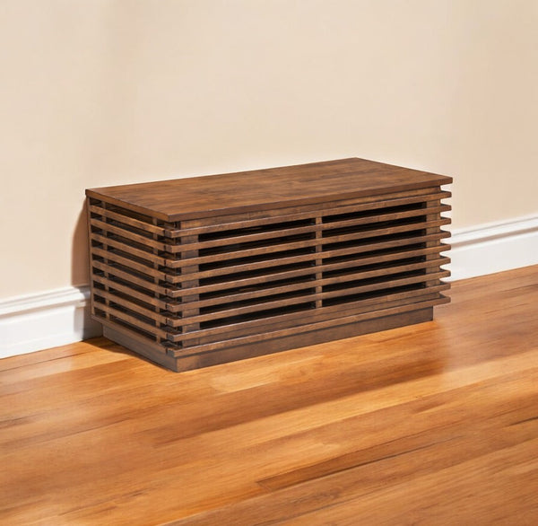 35" Brown Enclosed Storage Entertainment Center-1