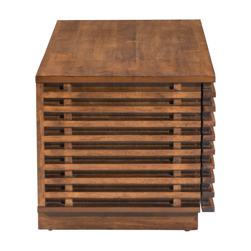 35" Brown Enclosed Storage Entertainment Center-4