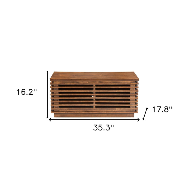 35" Brown Enclosed Storage Entertainment Center-8