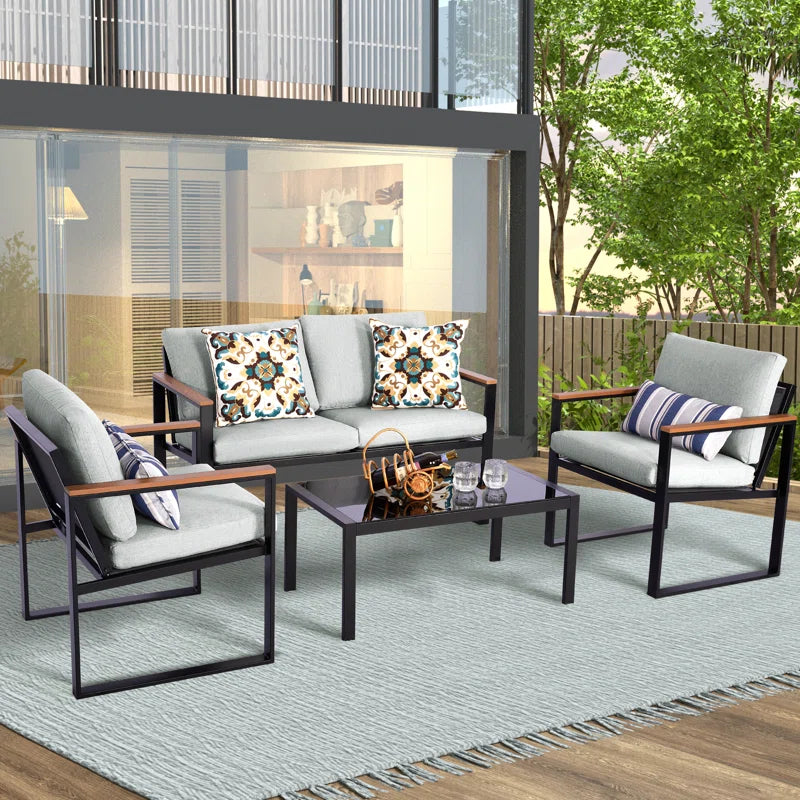 Atara 4 - Person Patio Conversation Sets with Cushions